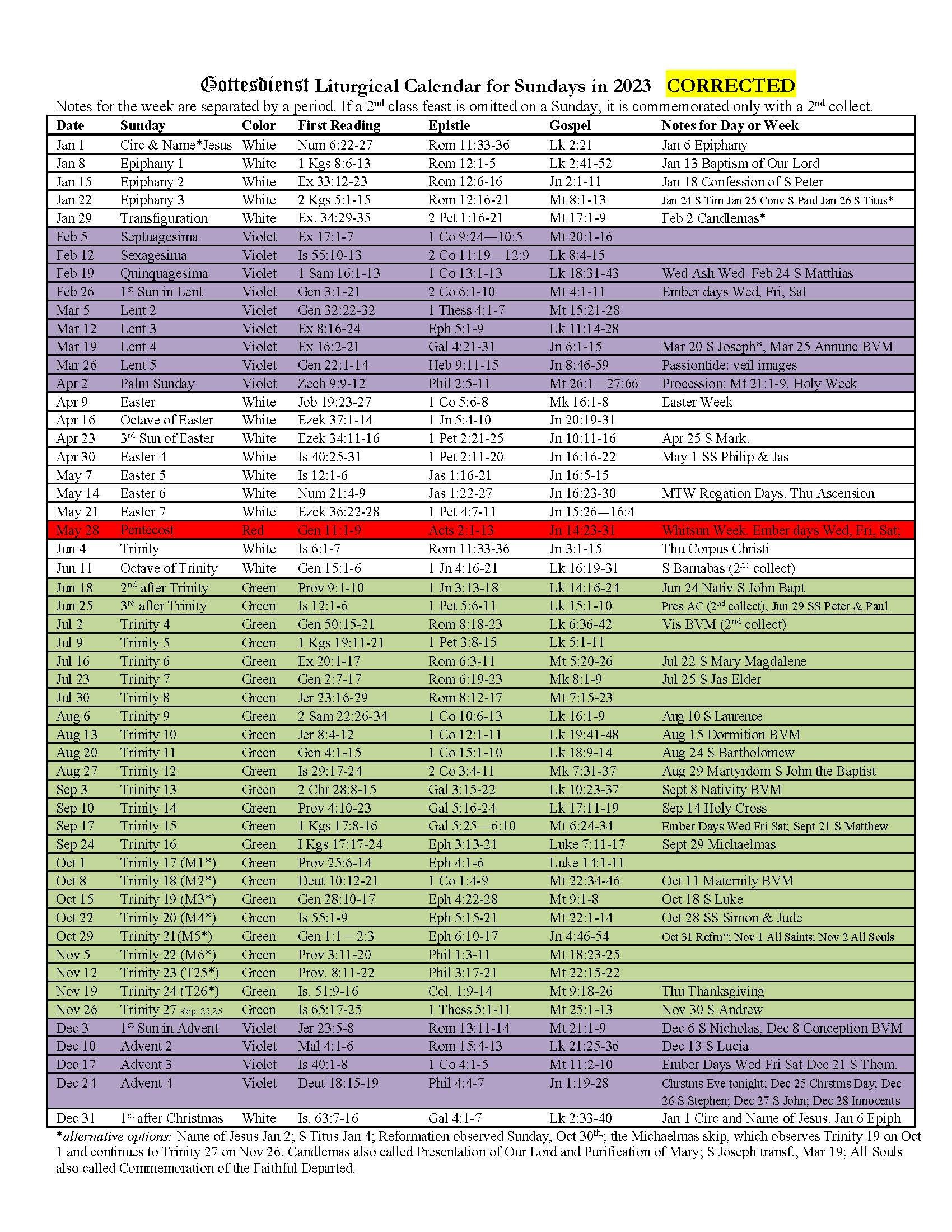 Liturgical Calendar — Gottesdienst intended for Liturgical Calendar 2025 Printable Free Download