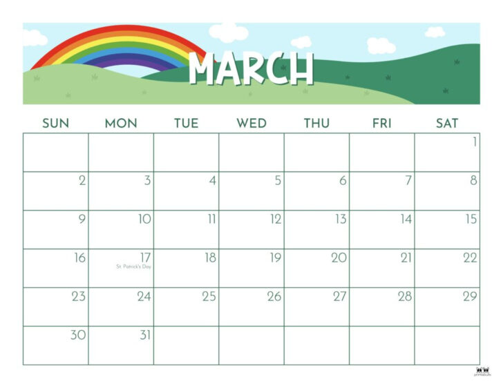 Calendar 2025 March Printable