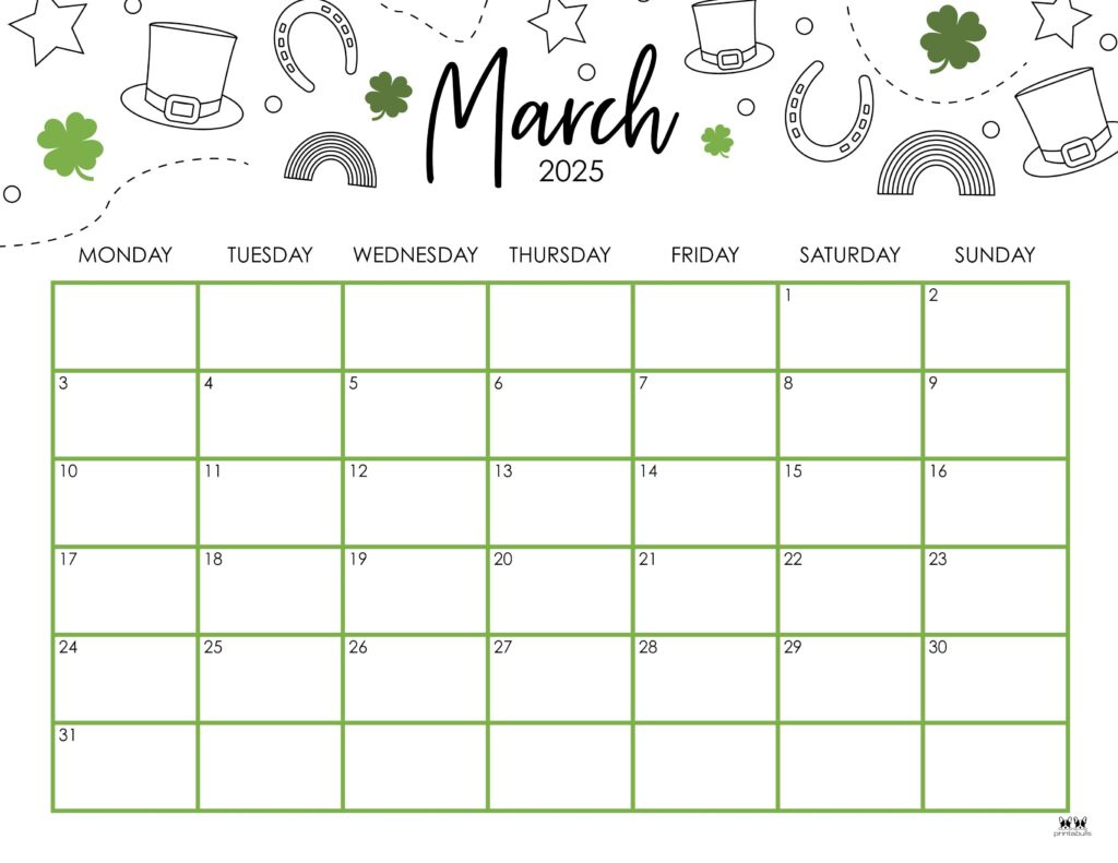 March 2025 Calendars - 107 Free Printables | Printabulls for Free Printable Calendar March 2025