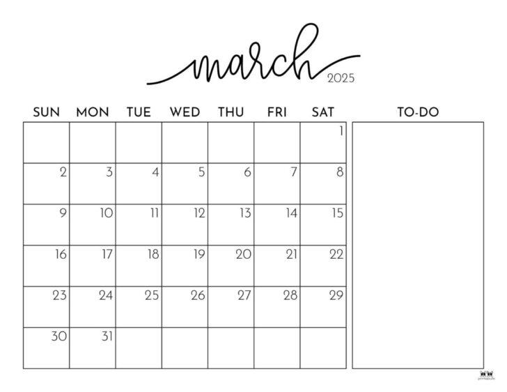 Printable Calendar March and April 2025