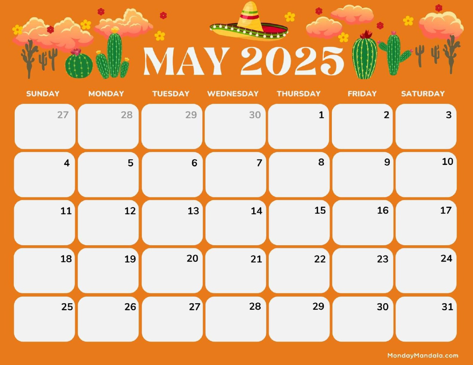 May 2025 Calendar (52 Free Pdf Printables) regarding Cute May 2025 Calendar Printable