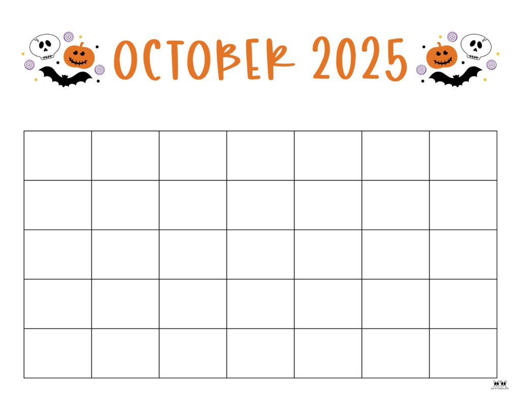 October 2025 Calendars - 107 Free Printables | Printabulls pertaining to Printable October Calendar 2025