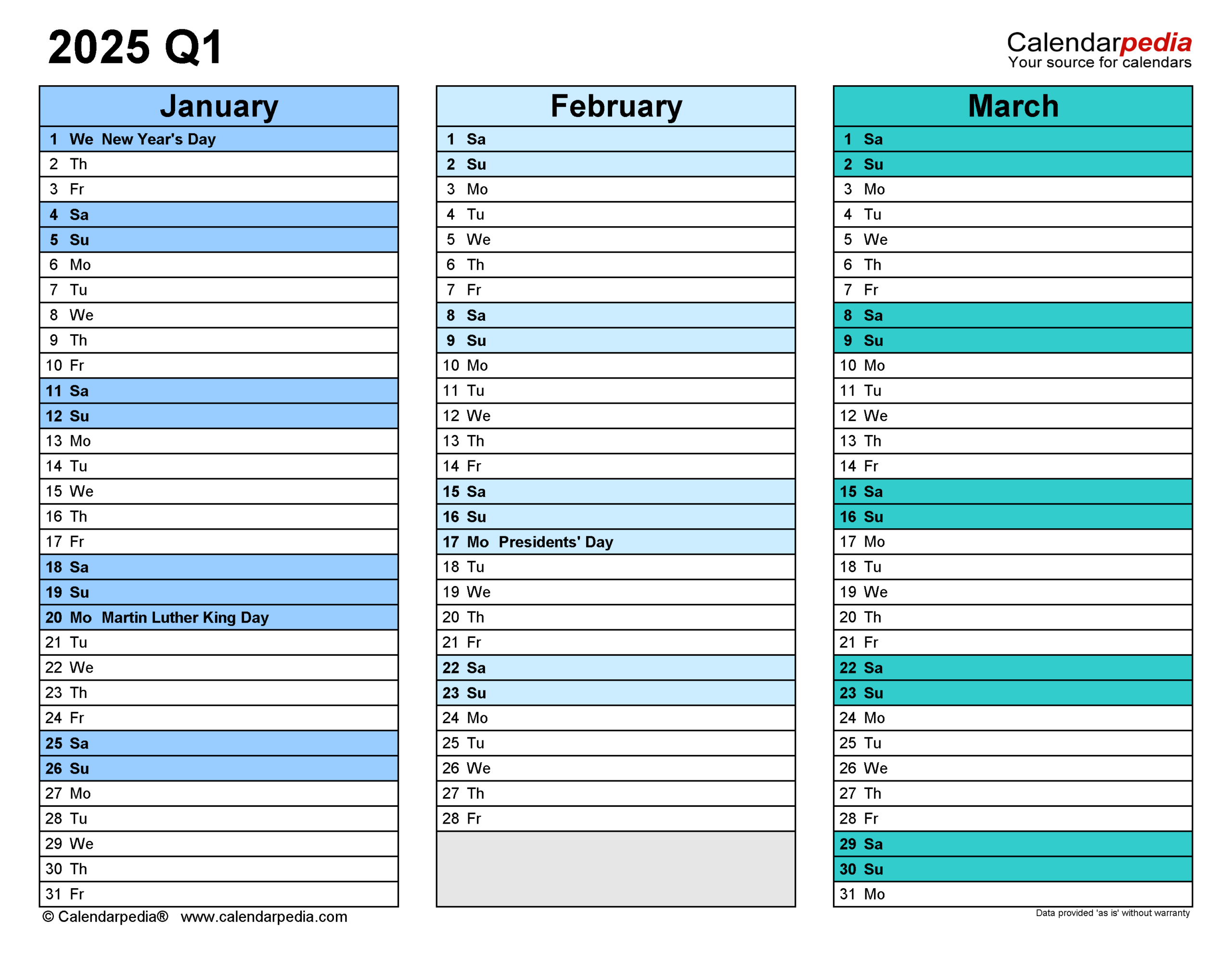 Quarterly Calendars 2025 - Free Printable Word Templates intended for Multi Month Calendar 2025 Printable