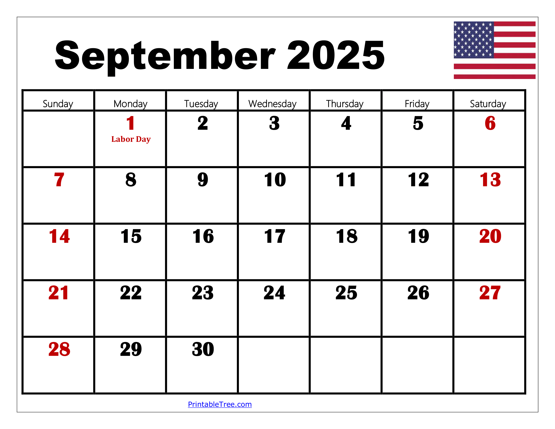 September 2025 Calendar Printable Pdf Template With Holidays in Printable September 2025 Calendar with Holidays