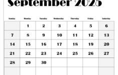 September 2025 Calendar Printable Pdf Template With Holidays in Sept 2025 Calendar Printable Free