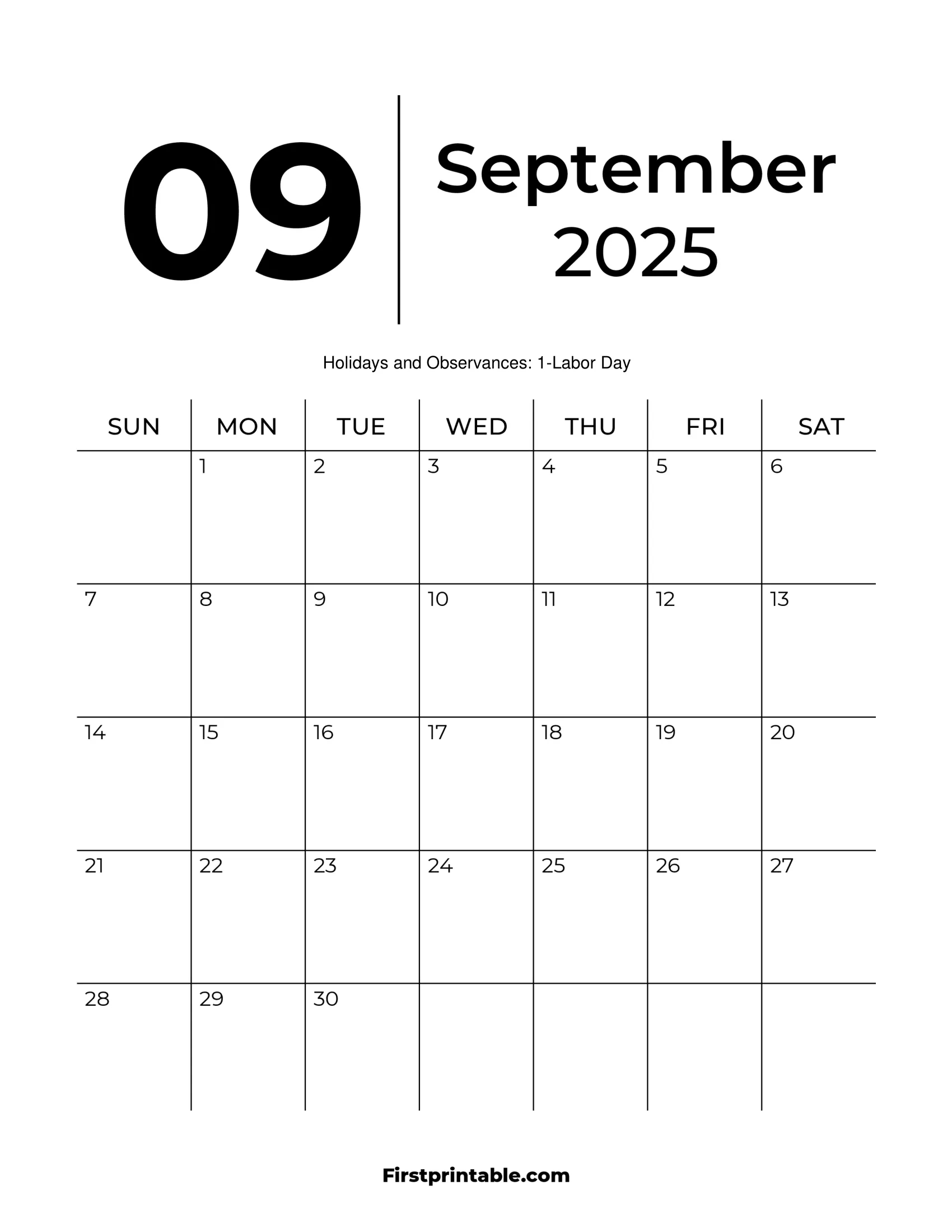 September 2025 Calendars - Free Printable &amp;amp; Fillable throughout September Apointment Calendar 2025 Printable