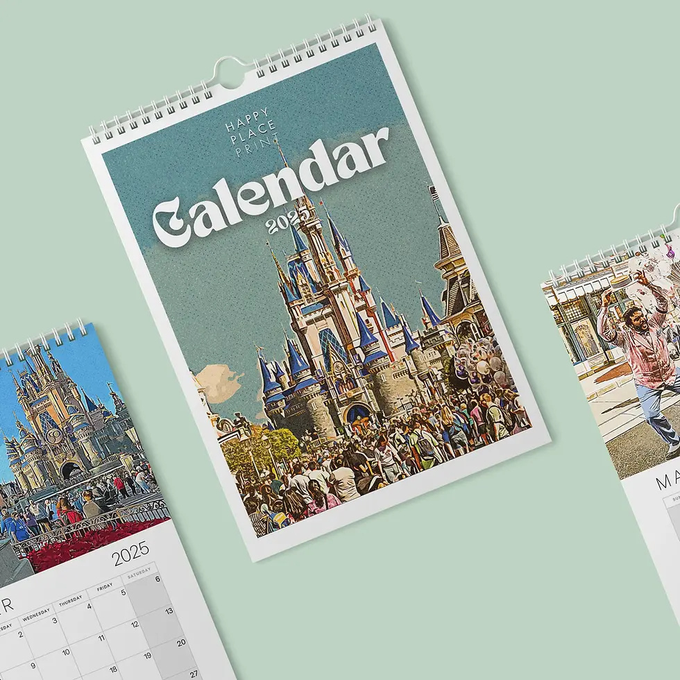 Walt Disney World Retro Calendar 2025 | Happy Place Print intended for Disney Printable Calendar 2025