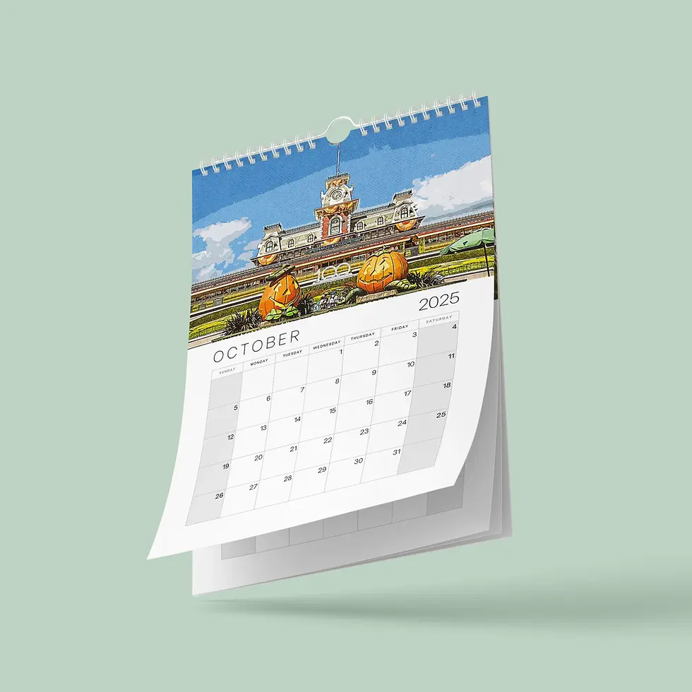 Walt Disney World Retro Calendar 2025 | Happy Place Print within Disney Printable Calendar 2025