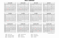 Free Download Printable Calendar 2025 With Us Federal Holidays throughout Calendar For 2025 with Holidays Printable