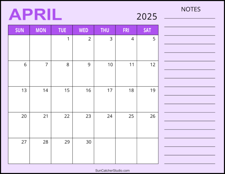 April 2025 Win Printable Calendar