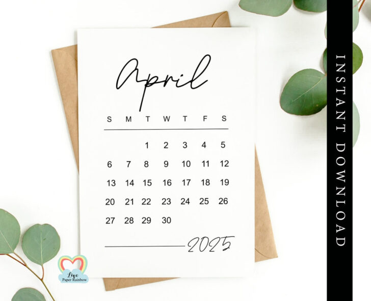 April 2025 Calendar Printable For Pregnancy Announcement