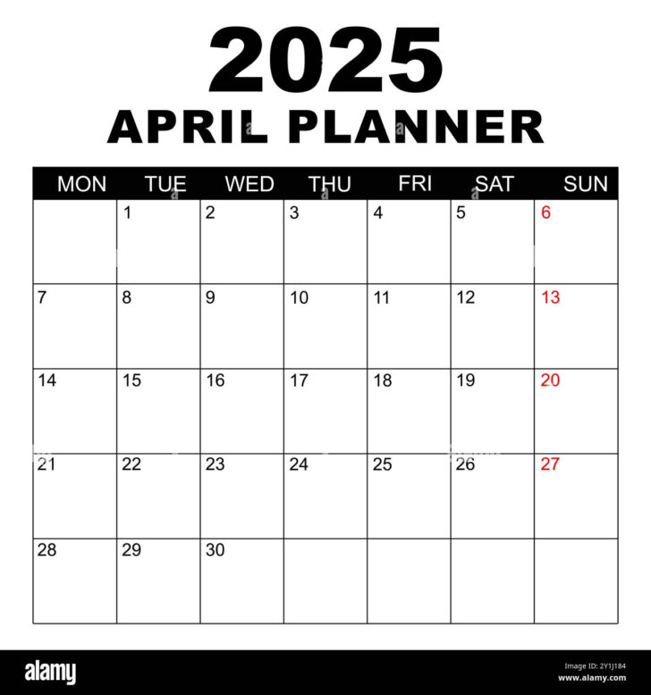 13 Month Calendar 2025 Starting in April Printable