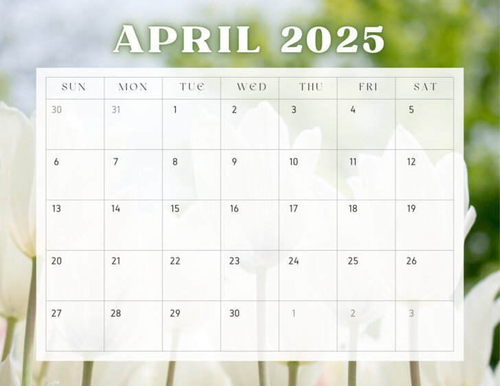 April 2025 Calendar Printable Hub