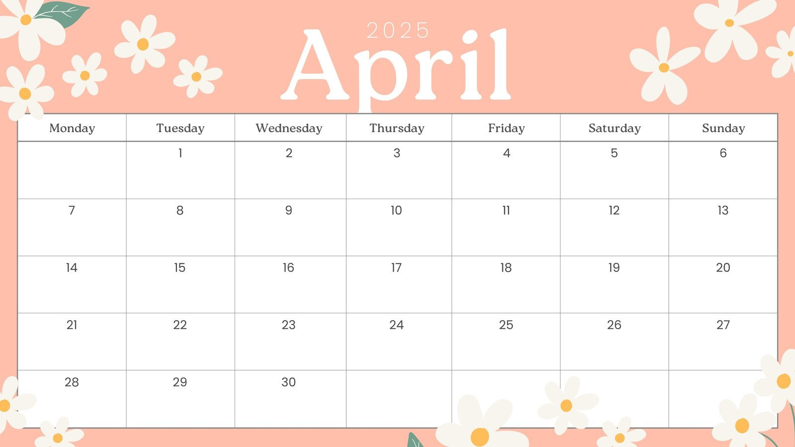 Free And Customizable April 2025 Calendar Templates | Canva inside April 2025 Calendar Printable Win