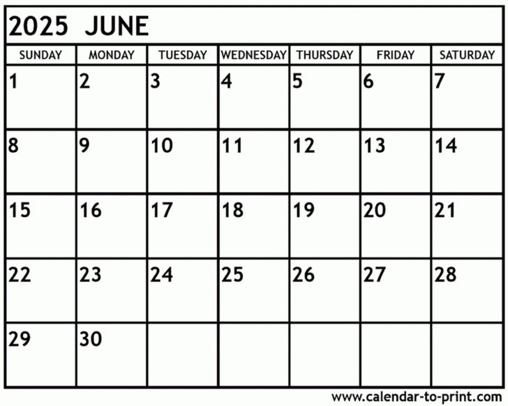 Calendar May and June 2025