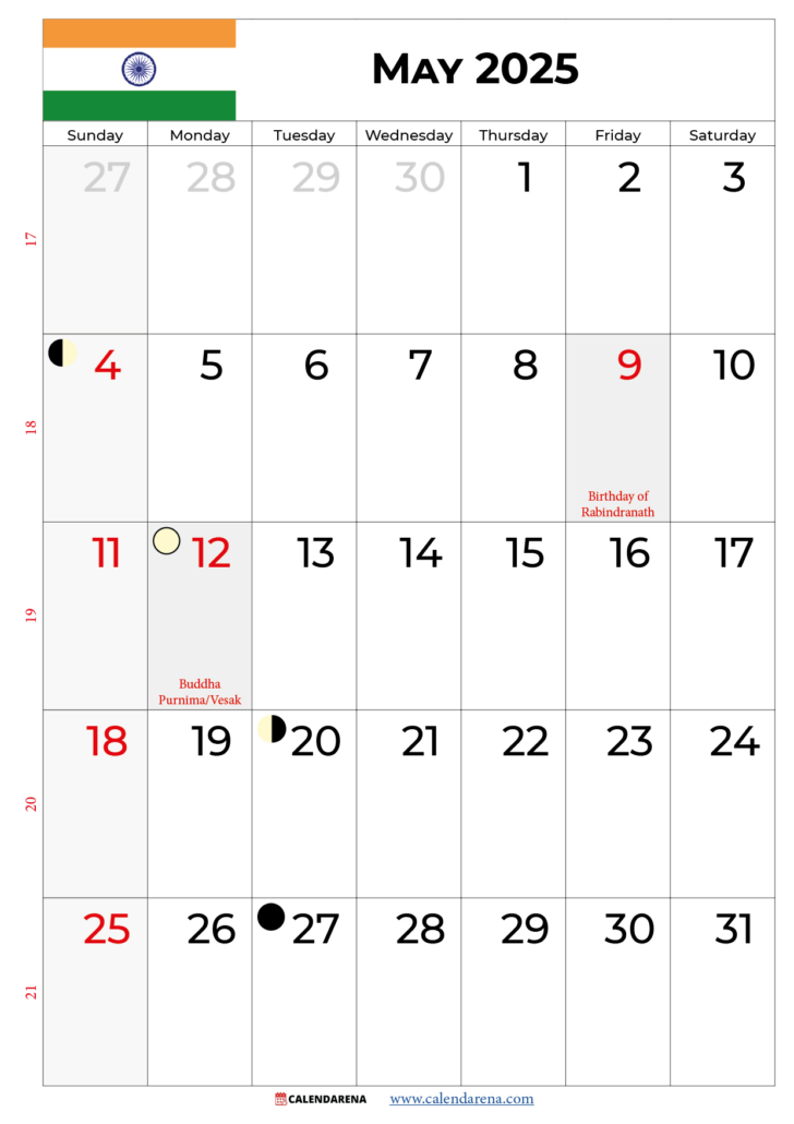 May 2025 Calendar with Holidays
