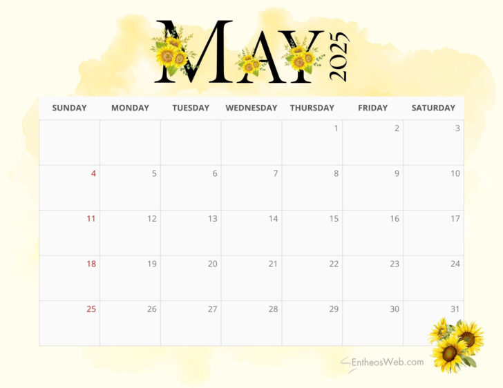 May Calendar 2025