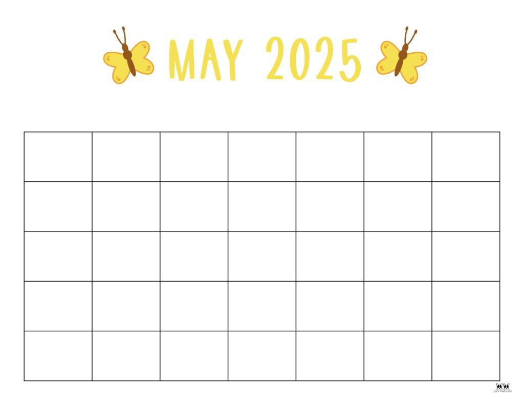 May 2025 Calendars - 107 Free Printables | Printabulls for Free Printable Monthly Planner May 2025 Calendar