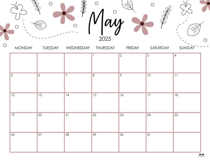 Cute May 2025 Calendar