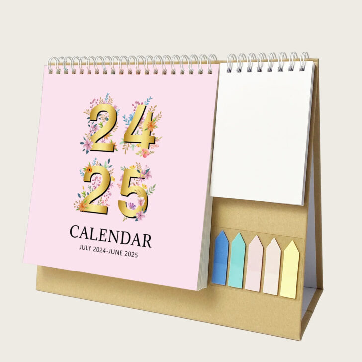 Desk Calendar July 2024 – June 2025