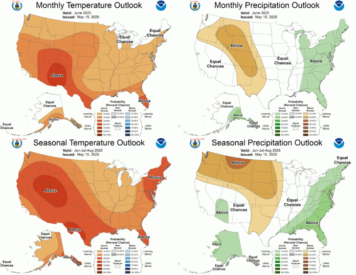 June 2025 Weather Calendar