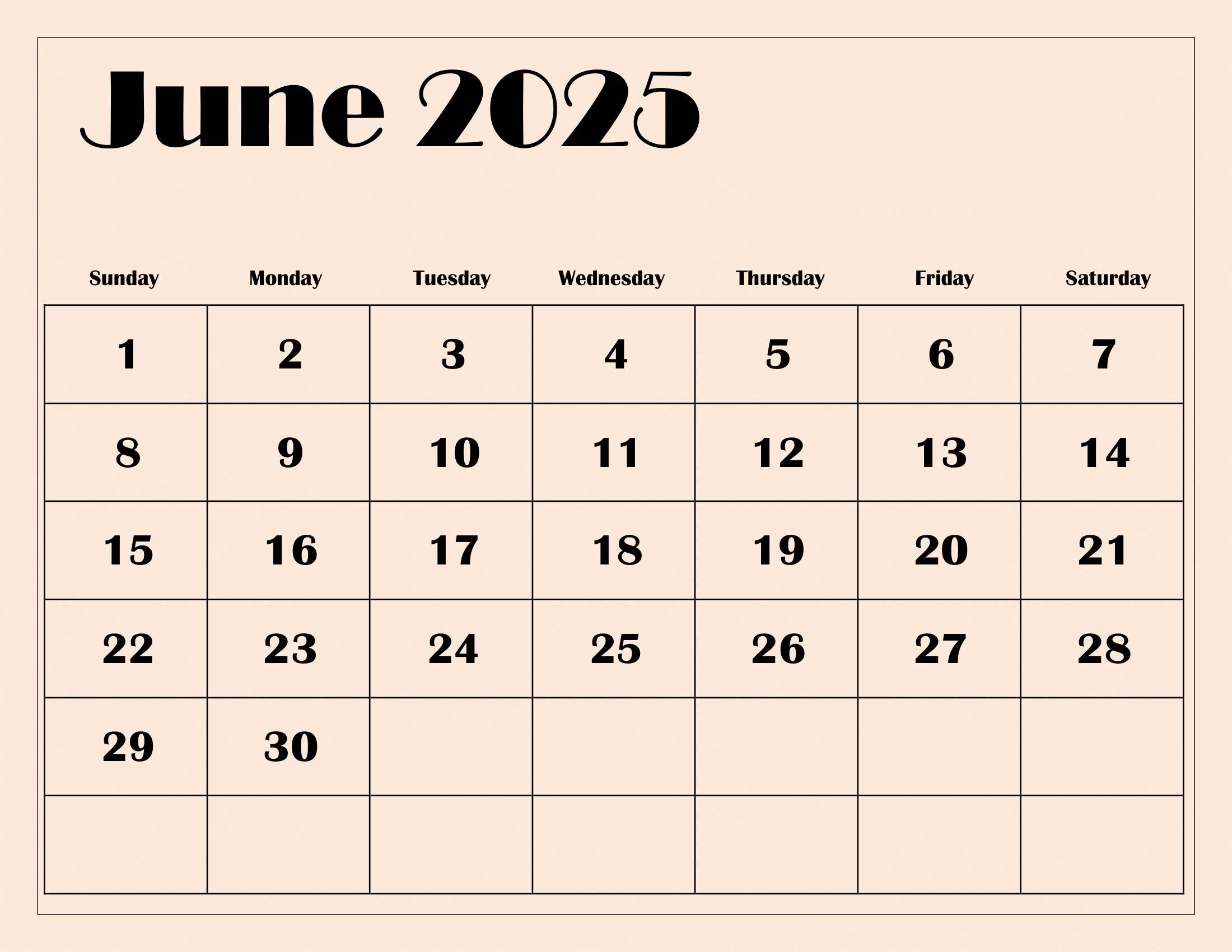 Free June 2025 Calendar Printable Pdf Template With Holidays with regard to Calendar Of 2025 June
