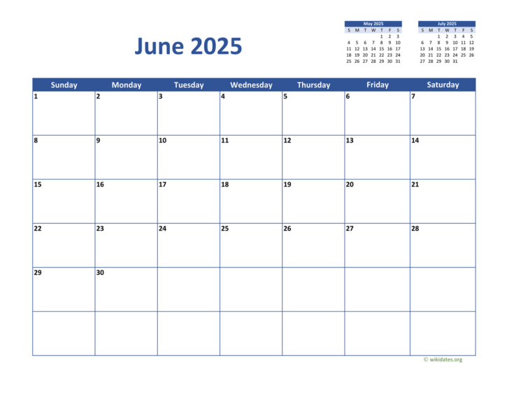 June 2025 Calendar Wiki