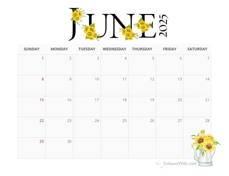 June Themes For Calendar 2025