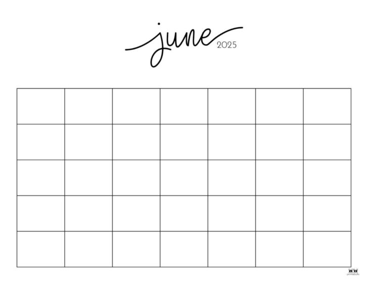 June Calendar Print Out 2025