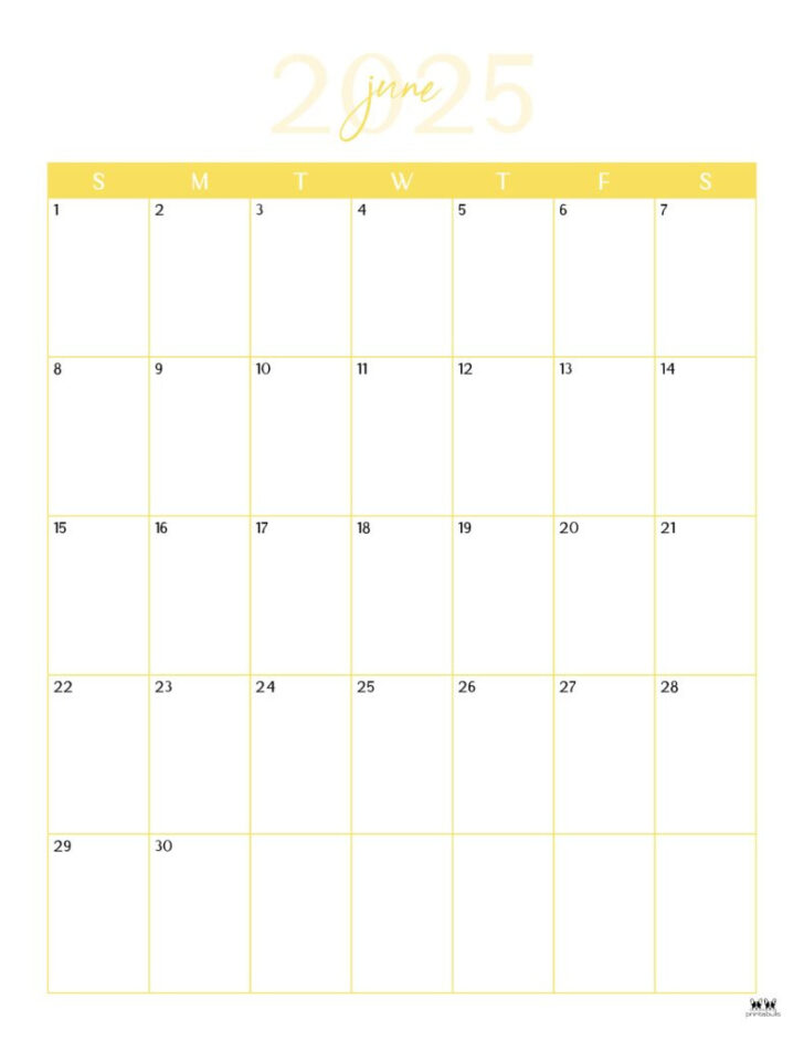 Show Me A Calendar For The Month Of June