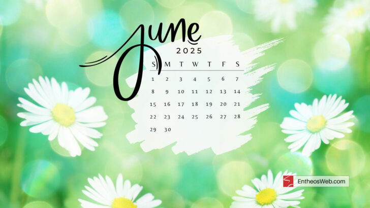 June 2025 Calendar Desktop Wallpaper