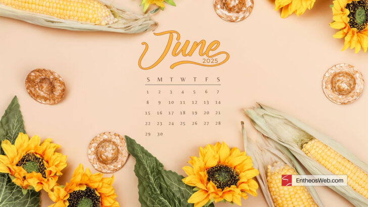 June Calendar Desktop Wallpaper 2025