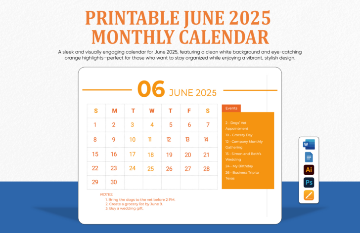 Google Calendar – June 2025