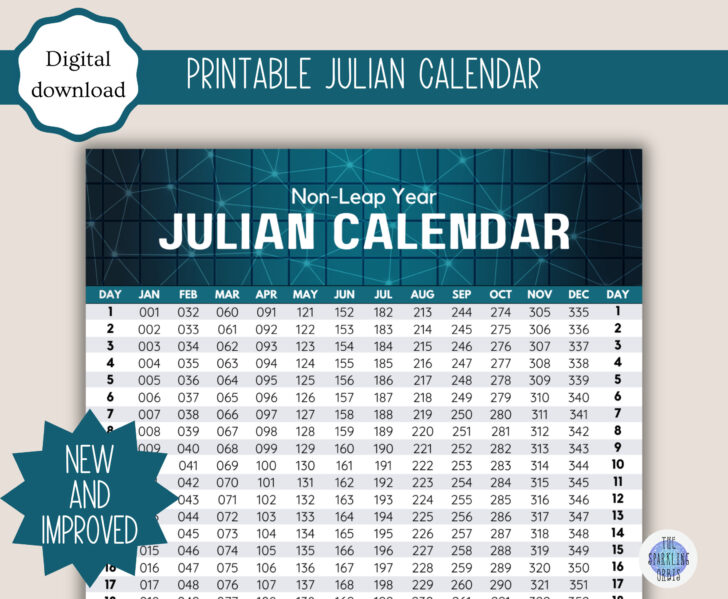 Printable Julian Calendar 2025 Leap Year