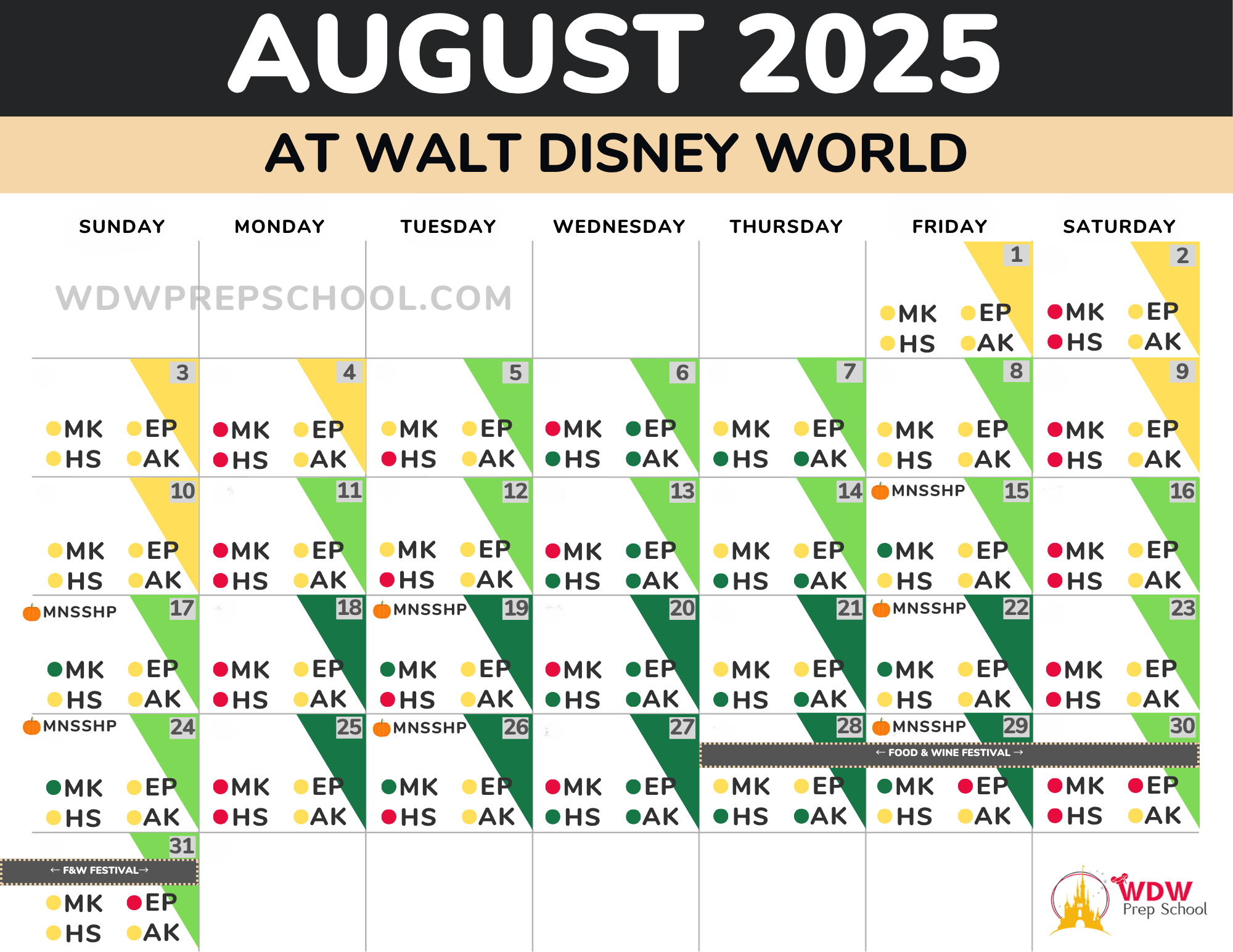 2025 &amp;amp; 2026 Disney World Crowd Calendar (Best Times To Go) with Disney World Crowd Calendar August 2025
