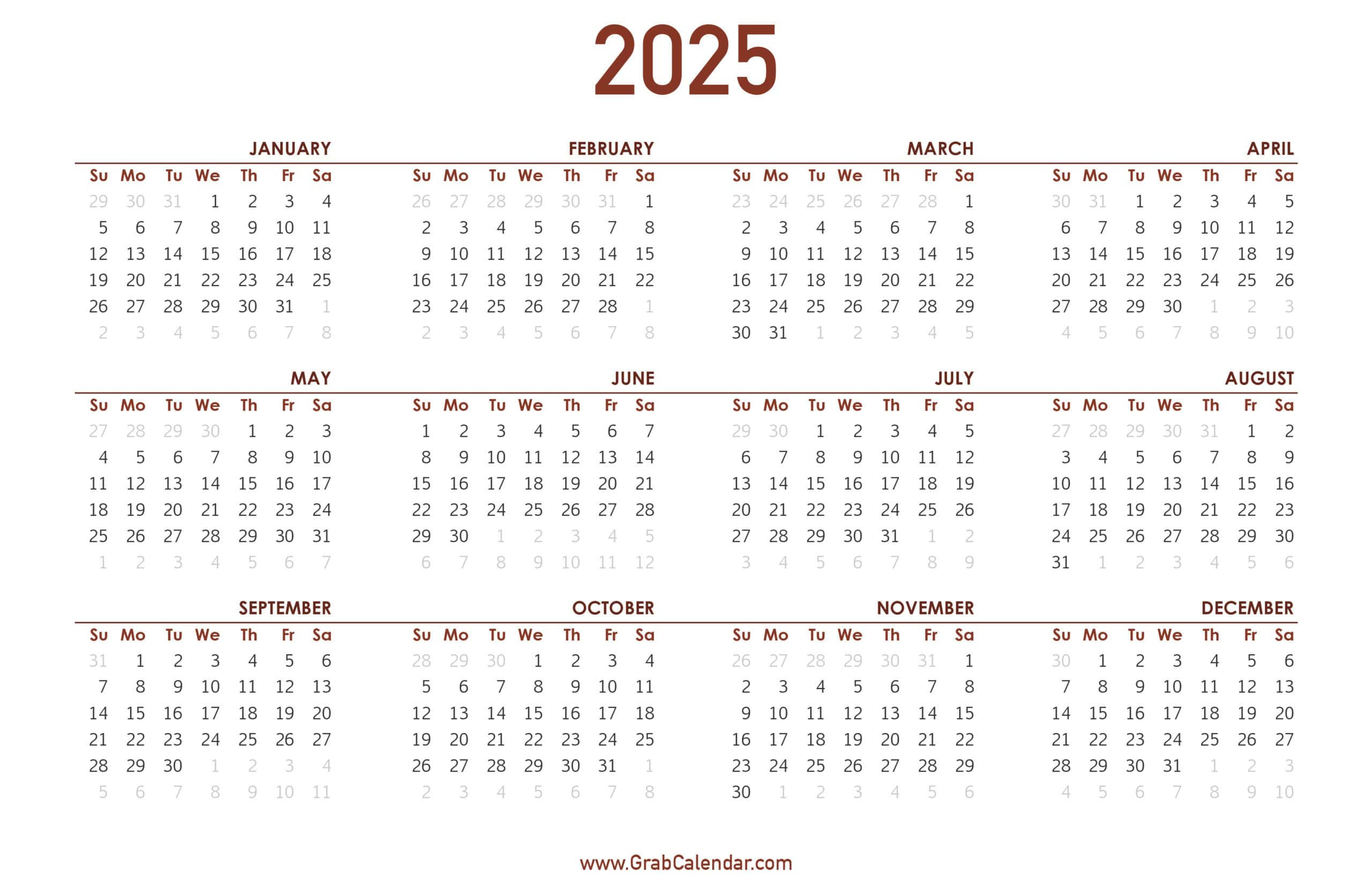 2025 Calendar - Grab Calendar in August December 2025 Calendar