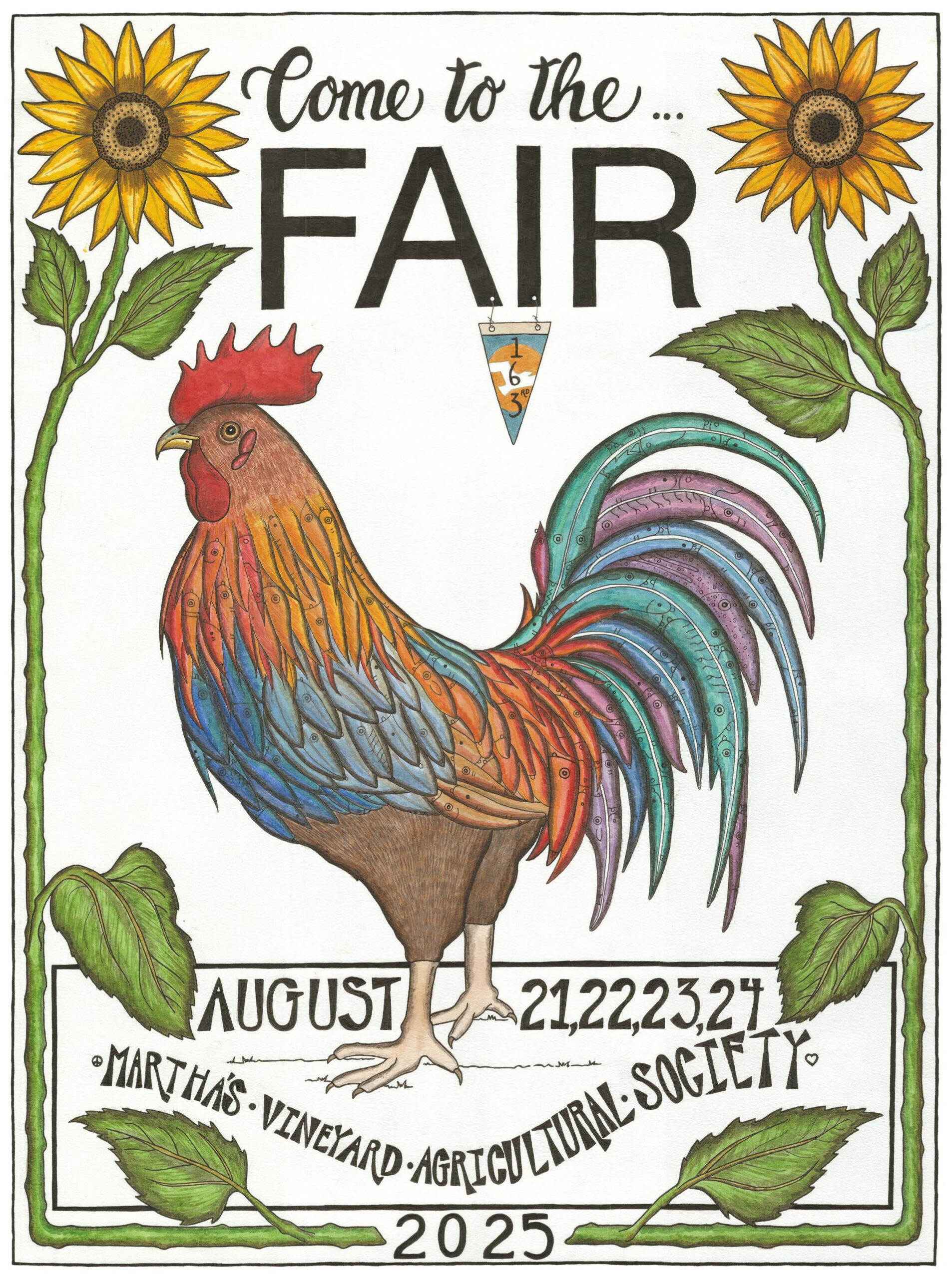 2025 Fair Poster — The Martha&amp;#039;S Vineyard Agricultural Society for Marthas Vineyard Calendar August 2025