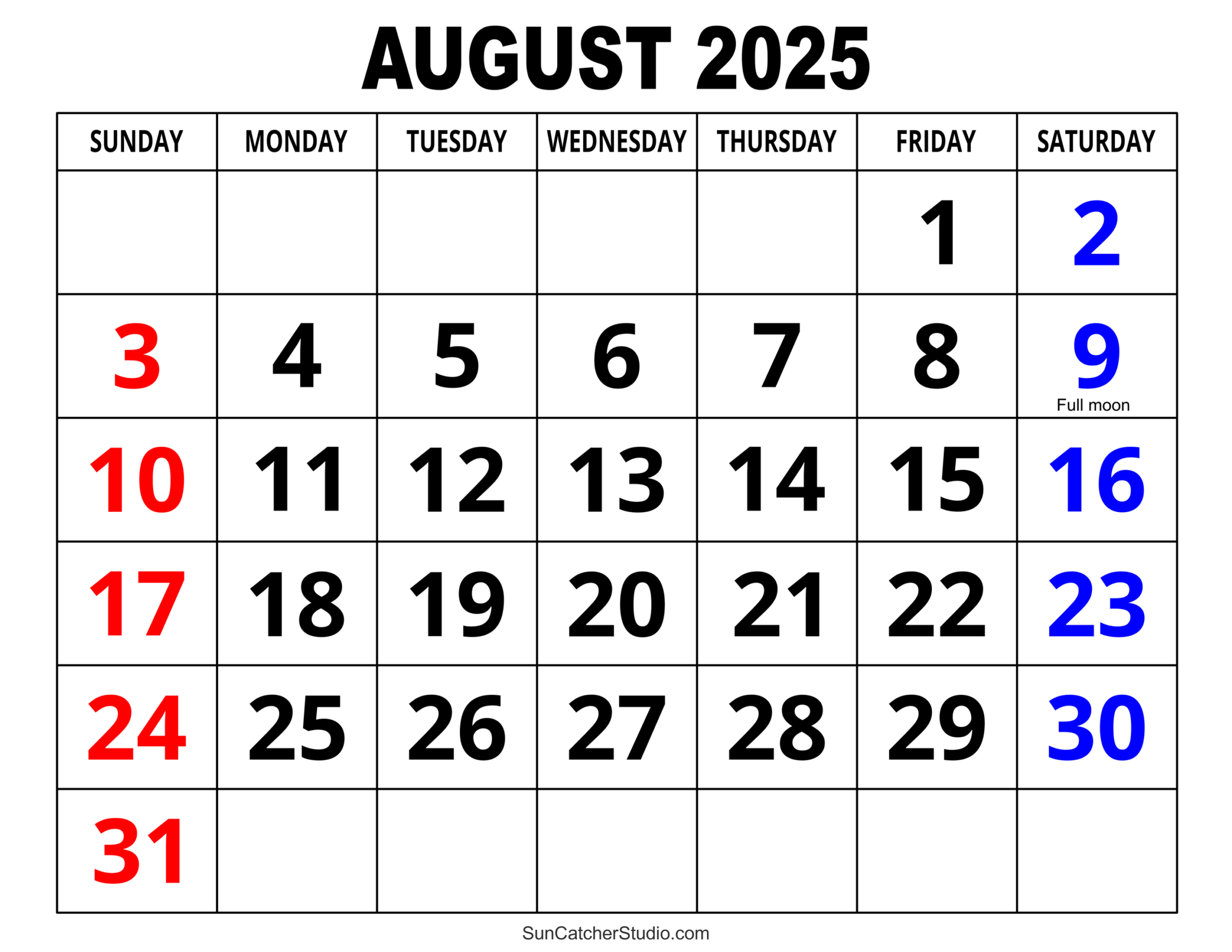 August 2025 Calendar (Free Printable) – Free Printables, Monograms pertaining to Calendar Month August 2025