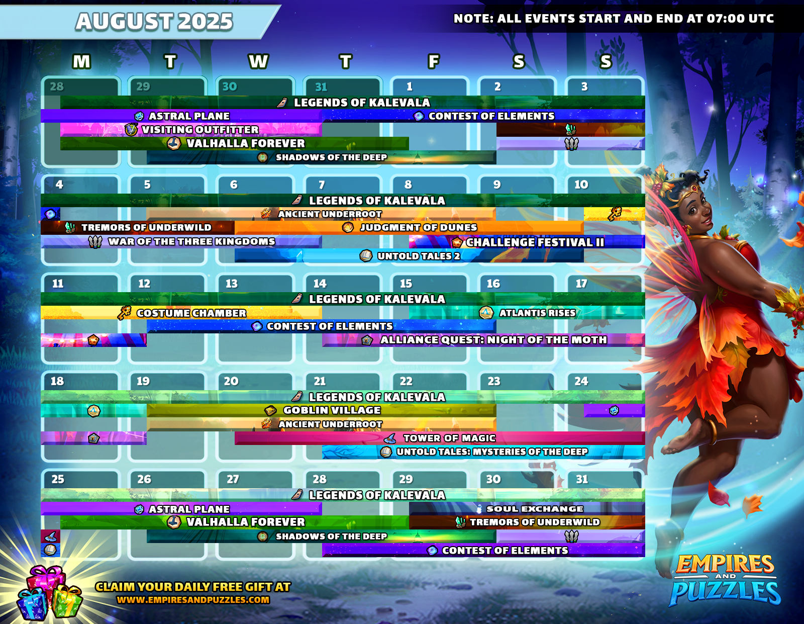 August 2025 Calendar Of Events | Empires &amp;amp; Puzzles inside August 2025 Calendar Of Events