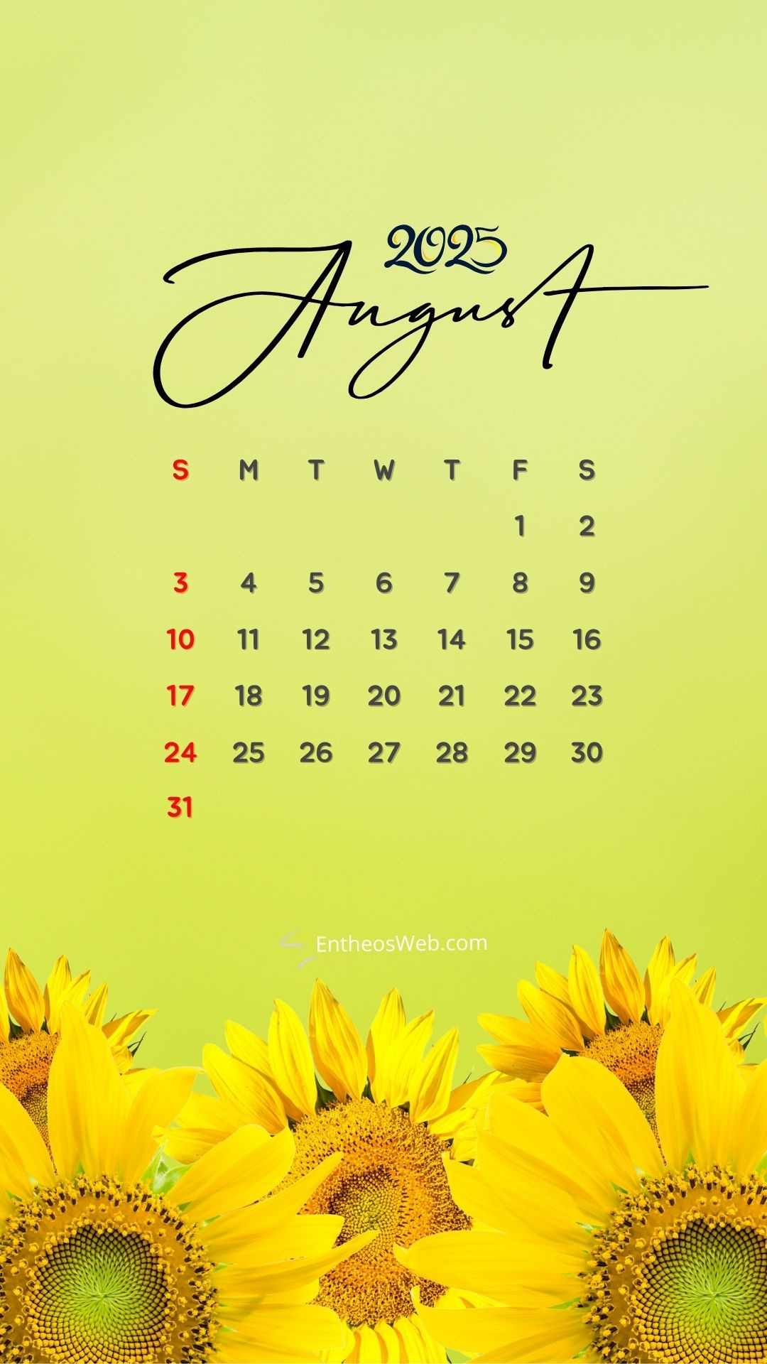 August 2025 Calendar Phone Wallpapers | Entheosweb throughout August 2025 Calendar Wallpaper