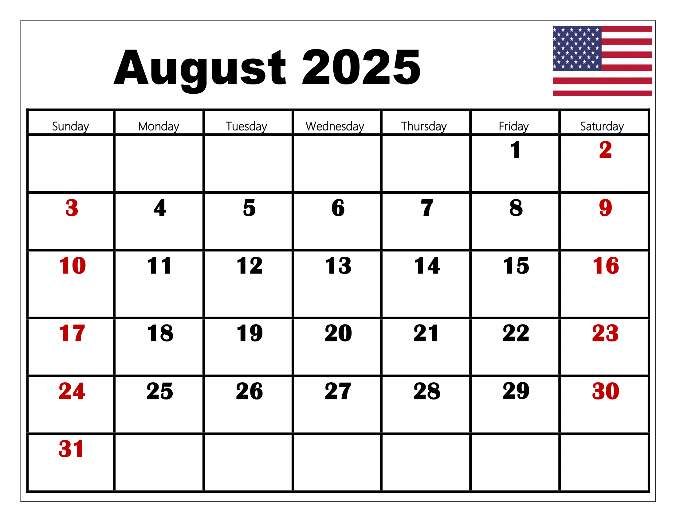 August 2025 Calendar Printable Pdf Template With Holidays within Calendar August 2025 With Holidays