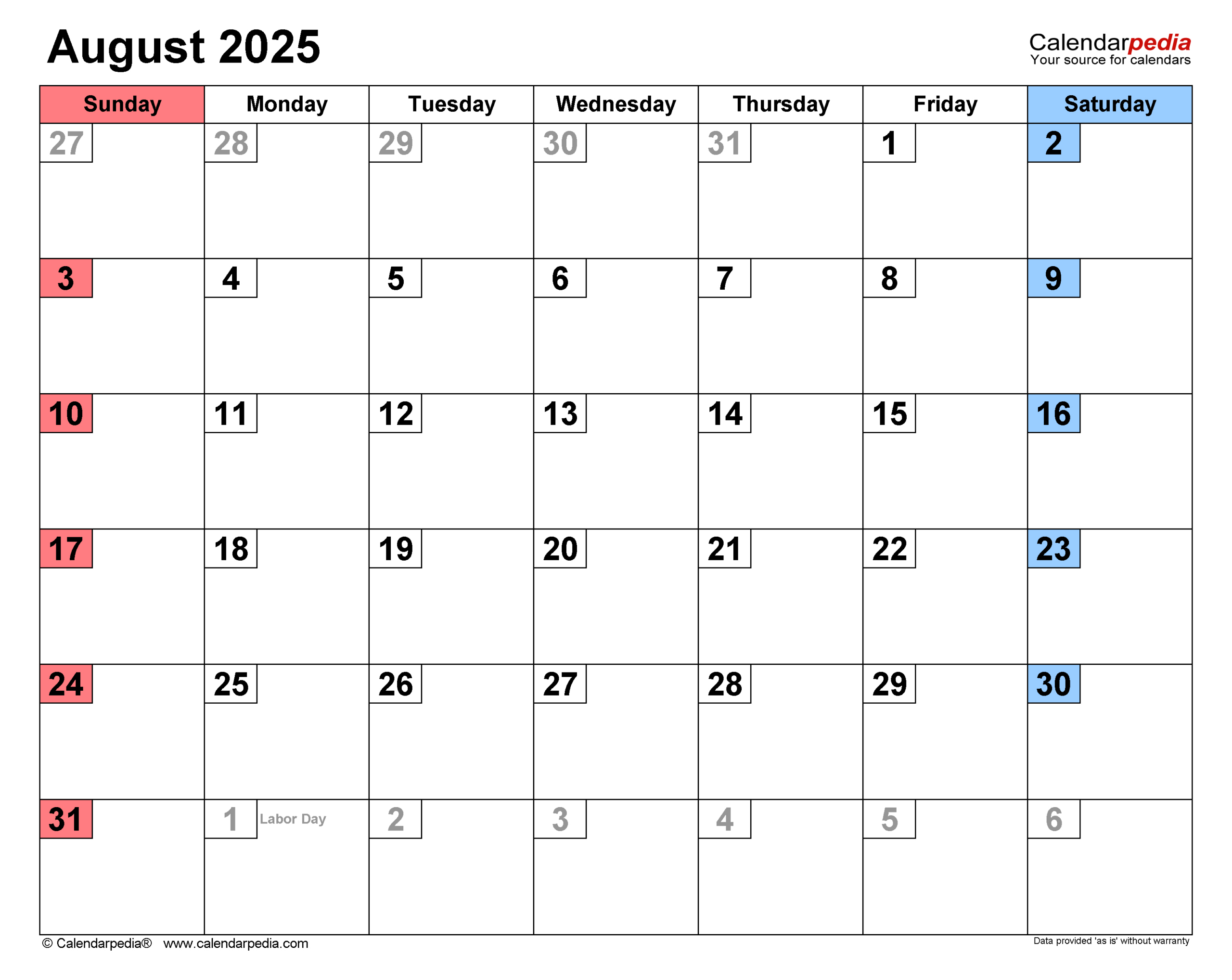August 2025 Calendar | Templates For Pdf, Excel And Word intended for Show August 2025 Calendar