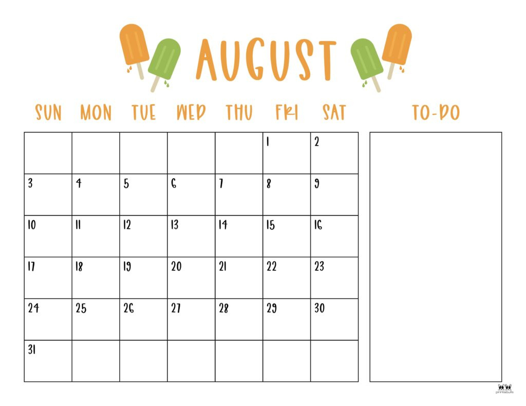 August 2025 Calendars - 107 Free Printables | Printabulls within Show Me August 2025 Calendar