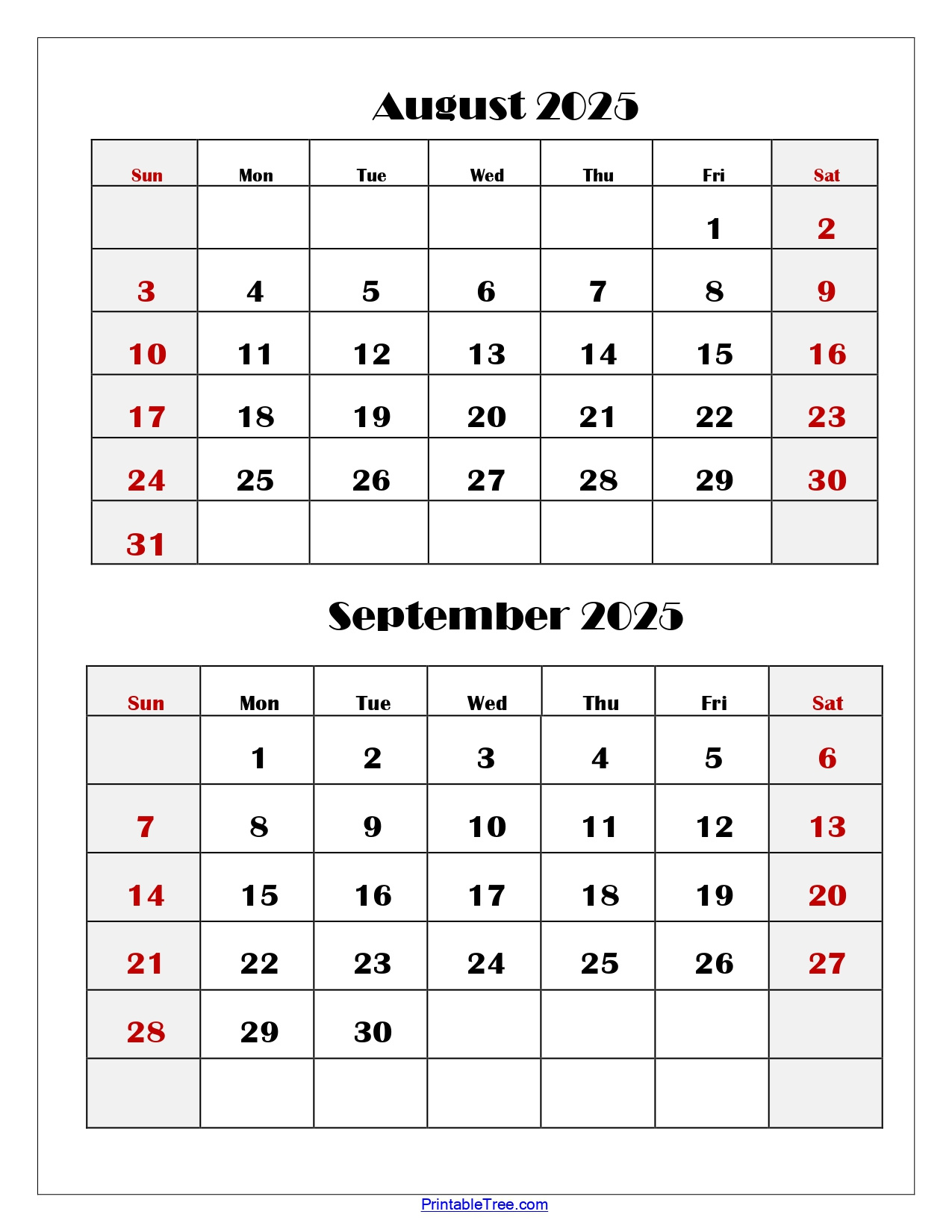 August And September 2025 Calendar Printable Pdf | Two Months Calendar throughout Printable August September Calendar 2025