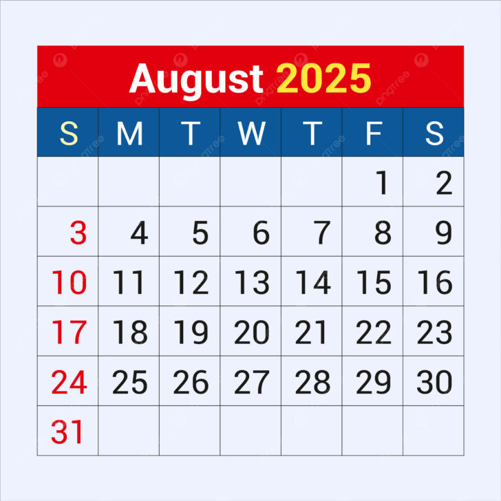 August 25 2025 Calendar