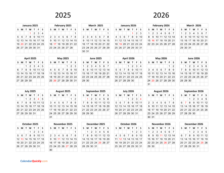August 2025 May 2026 Calendar