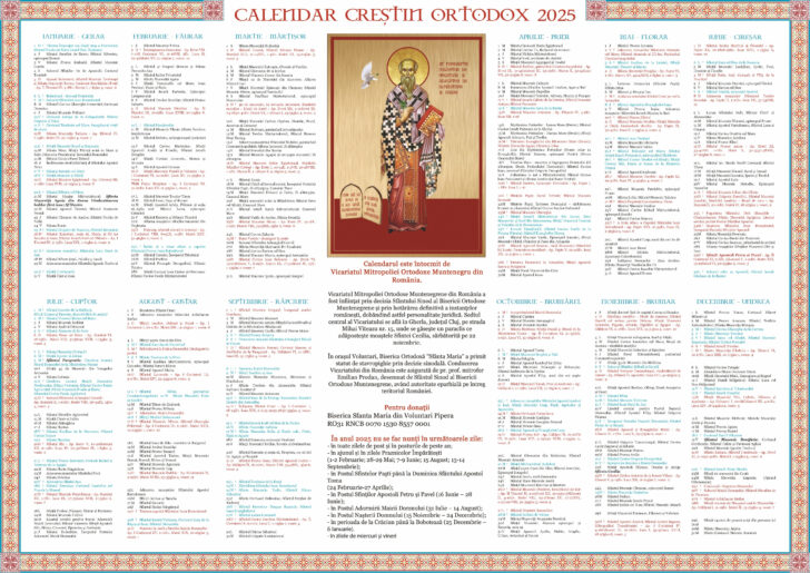 Calendar Ortodox 2025 August Calendar Ortodox 2025 August