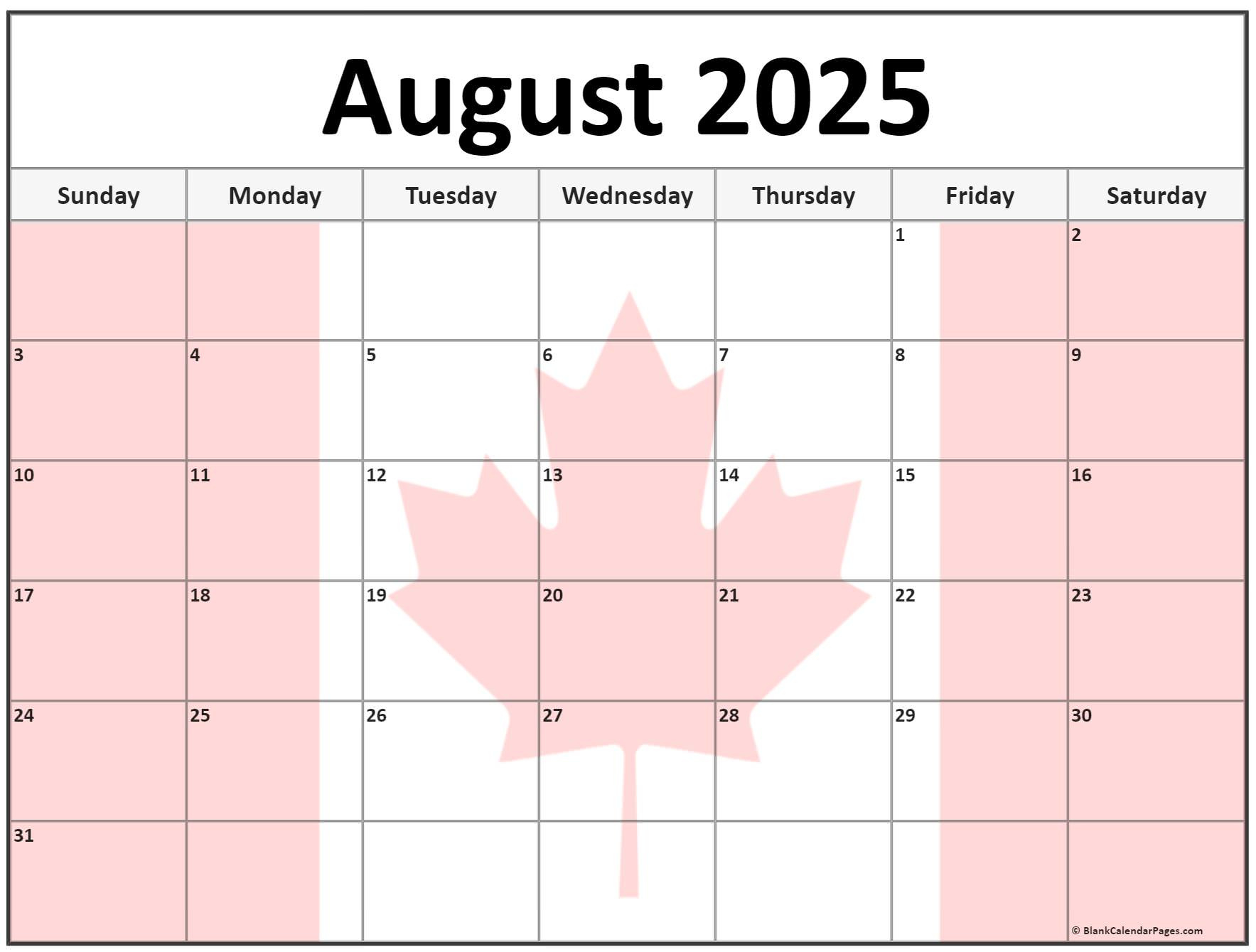 Collection Of August 2025 Photo Calendars With Image Filters. with regard to Wiki Calendar August 2025 Printable Free