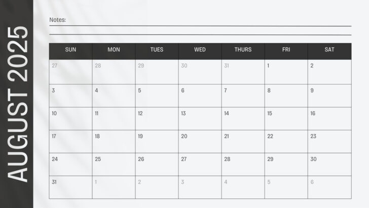 August 2025 Calendar Typecalendar