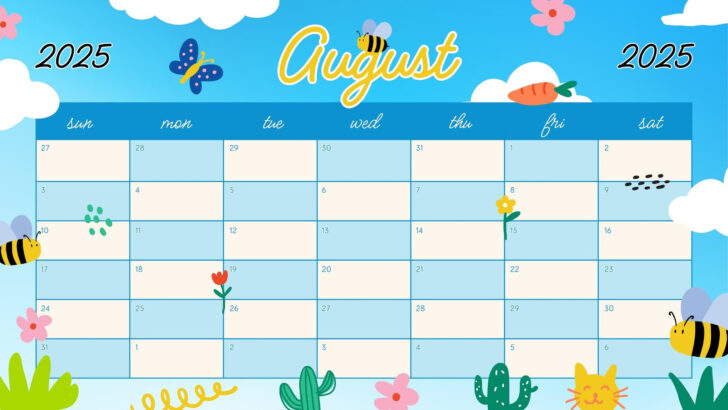 General Blue August 2025 Calendar